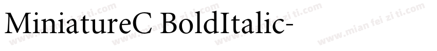 MiniatureC BoldItalic字体转换